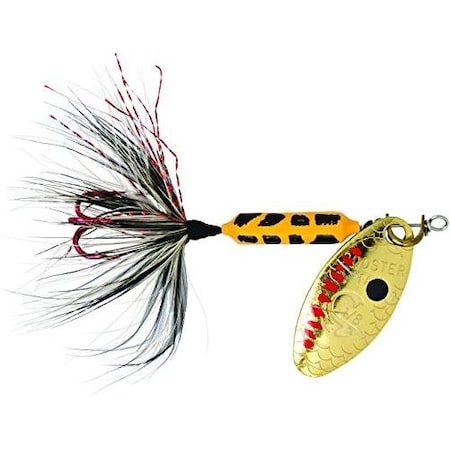 Wordens Rooster Tail InLine Spinner, 2, 116 Oz Treble Hook, Yellow Coachdog With Red Hook 206R-YLCD